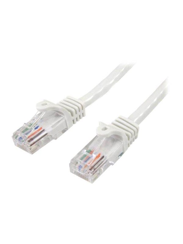 StarTech.com 5m White Cat5e / Cat 5 Snagless Patch Cable 5 m CAT 5e Ikke afskærmet parsnoet (UTP) 5m Netværkskabel Hvid