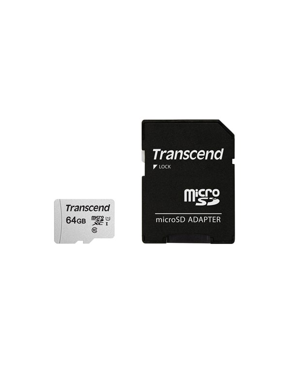 Transcend 300S microSD/SD - 100MB/s - 64GB