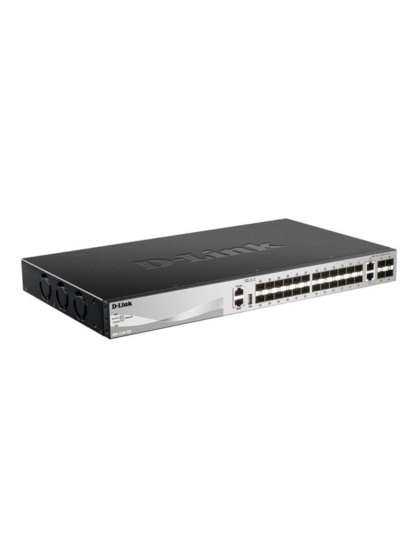 D-Link DGS 3130-30PS - Switch - L3 Lite - Administreret - 24 x 10/100/1000 (PoE) + 2 x 10 Gigabit Ethernet + 4 x 10 Gigabit SFP+ - PoE (370 W)