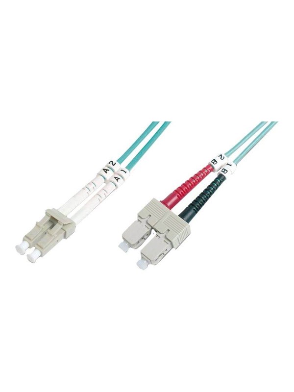 Fiberoptisk patchkabel Digitus LC til SC OM4 duplex - 1 m