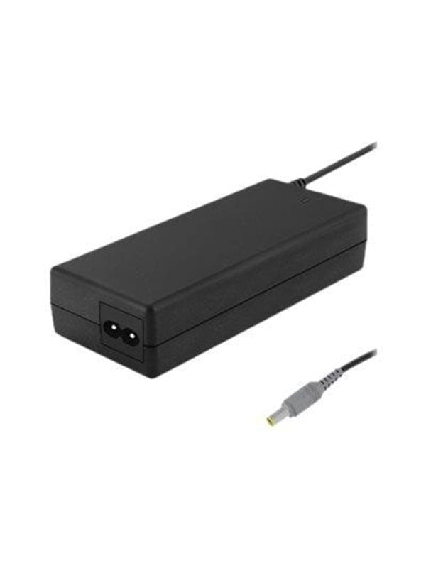 Strømforsyning til bærbar - Qoltec 90 W, sort (IBM/Lenovo)