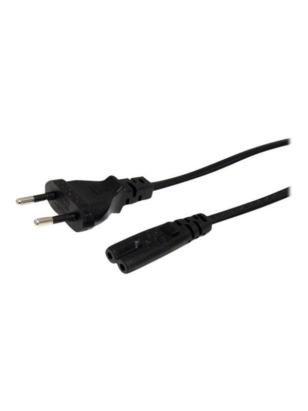 StarTech.com 1m (3ft) Laptop Power Cord, EU Plug to C7, 2.5A 250V, 18AWG, Notebook / Laptop Replacement AC Power Cord, Printer/Power Brick Cord,