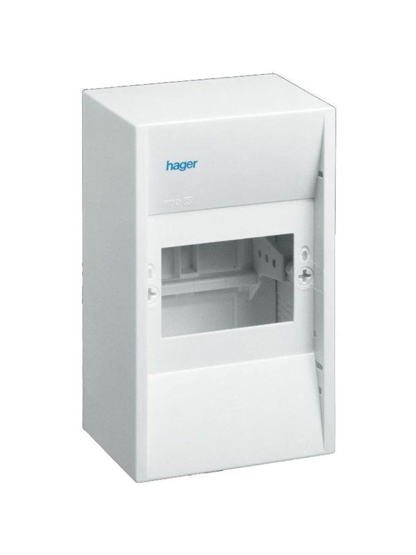 HAGER Miniafdækning GD108E 8 moduler med PE-klemme HxBxD: 180 x 182 x 82 mm IP 30