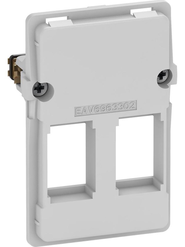 LK FUGA - Dataudtag til 1-2 stk. keystone konnektorer, standard keystone port (ca. 19,3 x 14,8 mm), 1 modul, uden afdkning/tangent