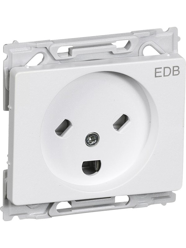 LK OPUS 66 stikkontakt EDB 2-pol med jord 1 modul, hvid