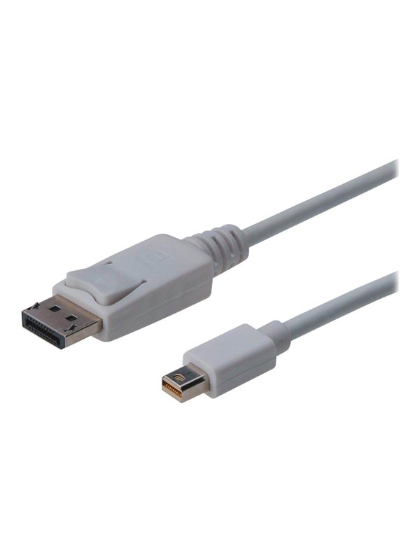 ASSMANN - DisplayPort kabel - Mini DisplayPort (han) til DisplayPort (han) - 2 m - formet - hvid