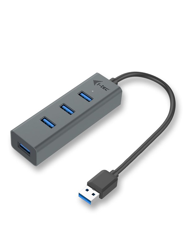 I-Tec USB 3.0 Metal Passive HUB - USB 3.0 - 4-Port USB hub - USB 3.2 - 4 ports - Grå