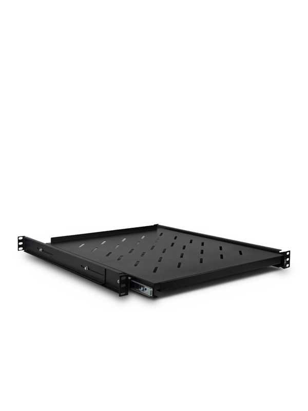 Inter-Tech 1U udtræksskuffe til rack - sort, 48,5 × 55 cm