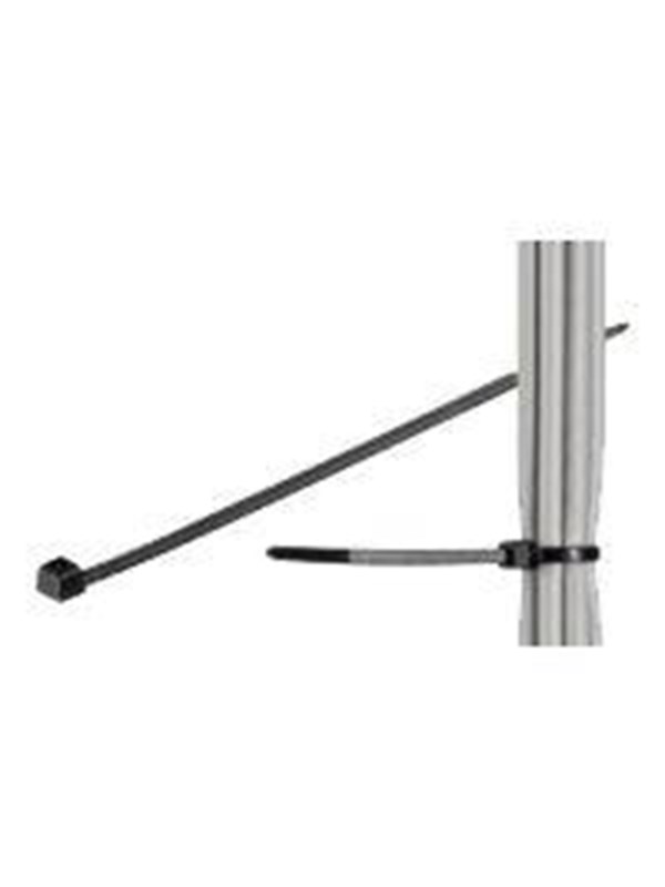 MicroConnect - Kabelbånd - sort - 20.3 cm (pakke med 100)