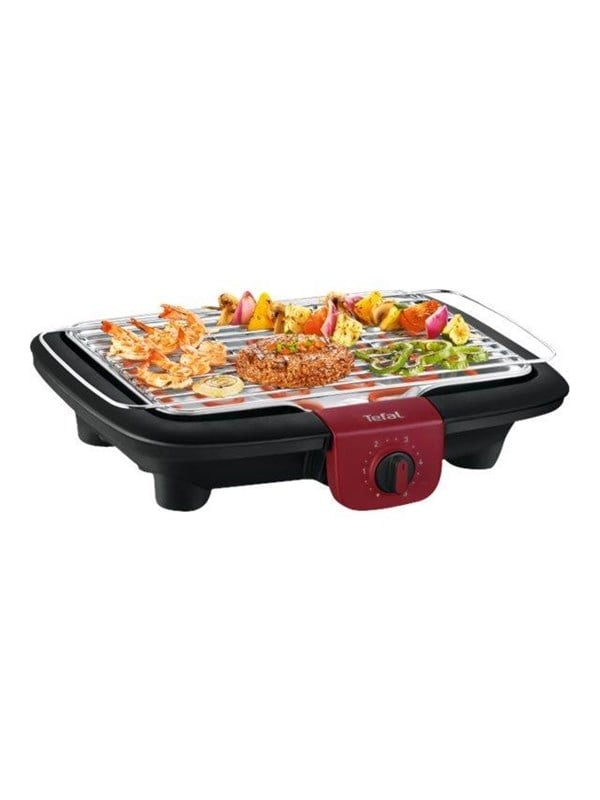 Tefal BG90E5, Sort, Rød, Termoplast, Bordplade, Dreje, Rist, 368 mm