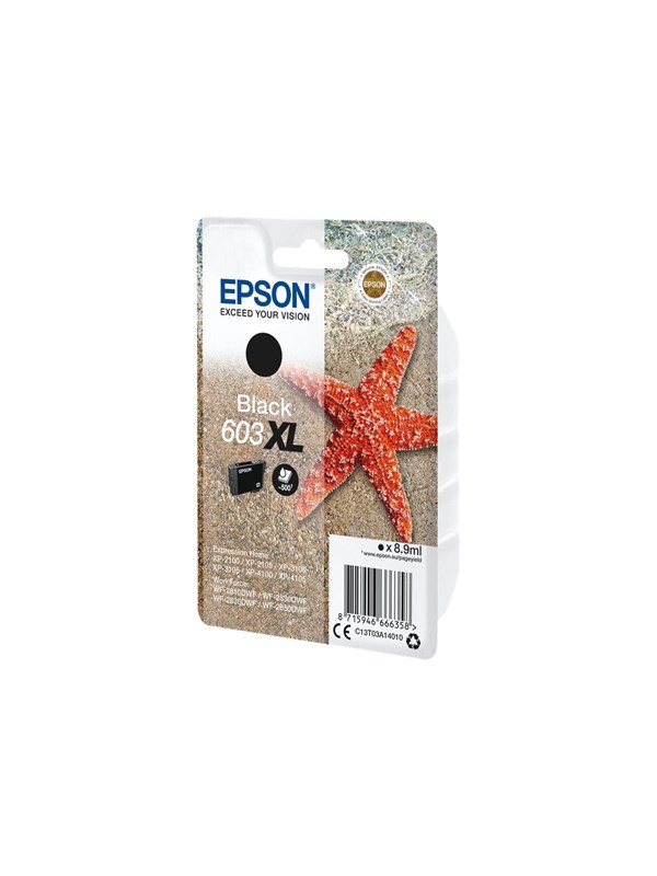 Blækpatron Epson 603XL sort - op til 500 sider, 8,9 ml