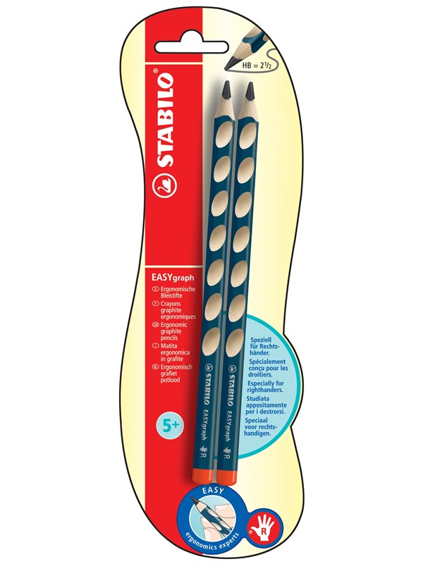 Stabilo Easygraph Pencils 2 stk. Right Hand - Begynder blyanter til Højre Hånd