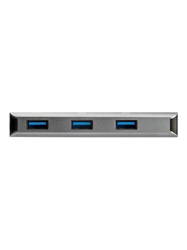 StarTech.com 3Pt USB-C Hub w/ SD Card Reader - 10Gbps - 3x USB-A & 1x USB-C - hub - 3 ports USB hub - 3 ports - Grå