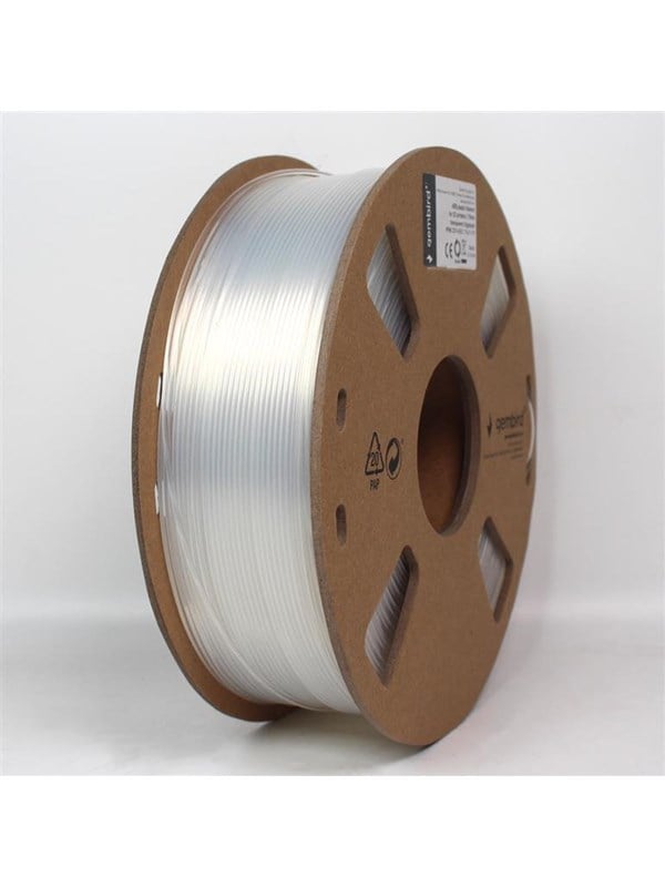 Gembird PLA filament - Gennemsigtig - 1.75mm ø - 1 kg