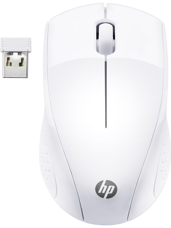 HP Wireless Mouse 220 (Snow White) - Mus - 3 knapper - Hvid