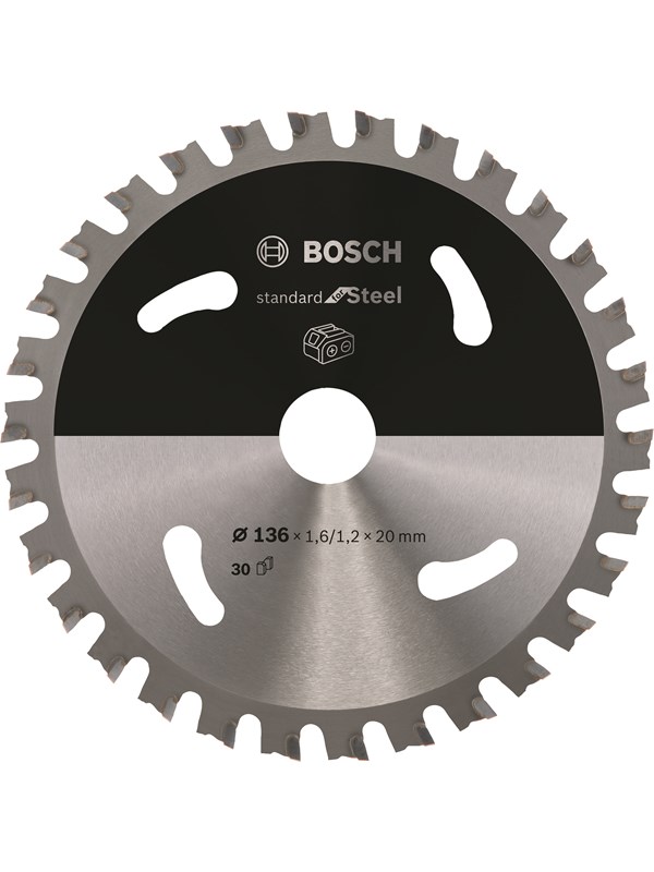 Bosch RUNDSAVKLINGE ACCU STD STÅL 136X20MM 30T