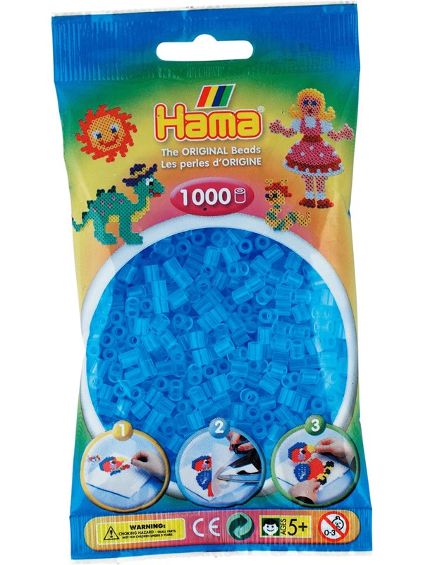 Hama Beads Aqua transparent 1000 pcs