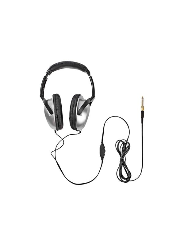 Nedis - Over-Ear Kablede Hovedtelefoner | Kabellængde: 2.70 m | Volumenkontrol | Sort / Sølv - HPWD1200BK