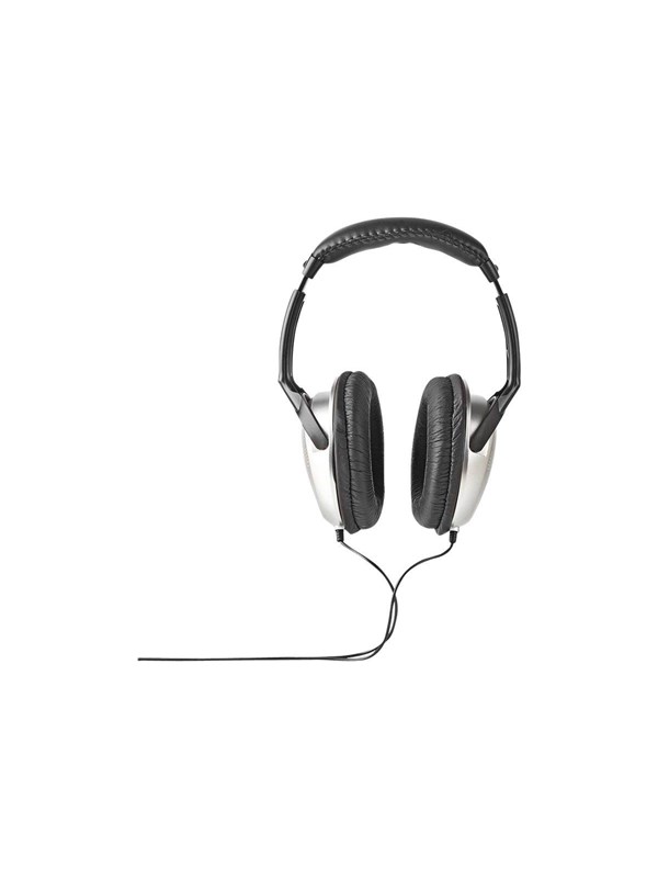 Nedis - Over-Ear Kablede Hovedtelefoner | Kabellængde: 6.00 m | Volumenkontrol | Sort / Sølv - HPWD1201BK