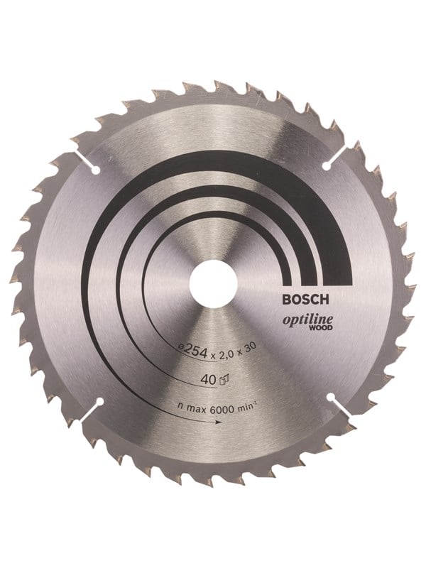 Bosch Rundsavsklinge 254x30mm 40t 10gr Træ - 2608640438