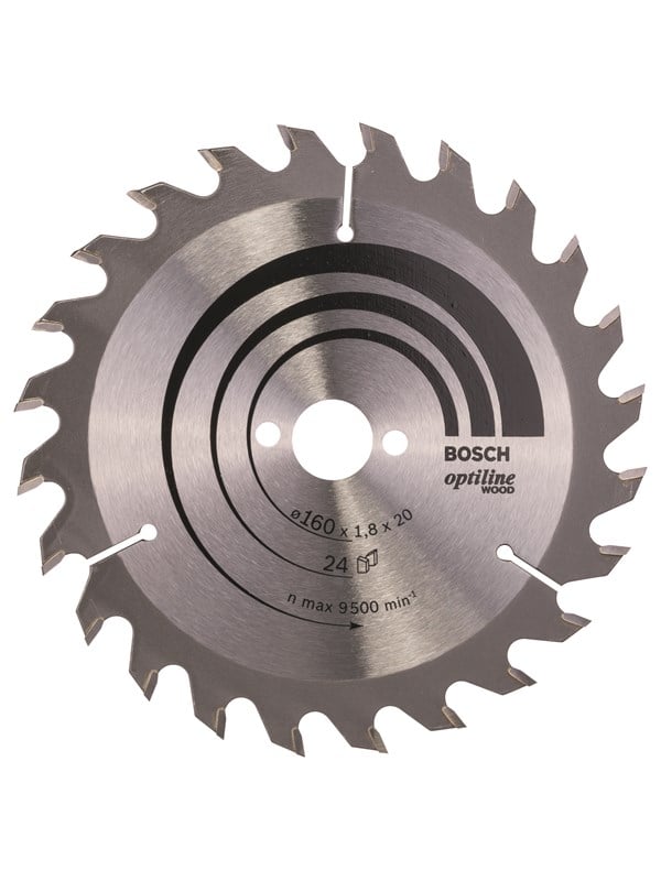 Bosch Rundsavsklinge Optiline Ø160x1,8x20/16mm 24t - 2608641171