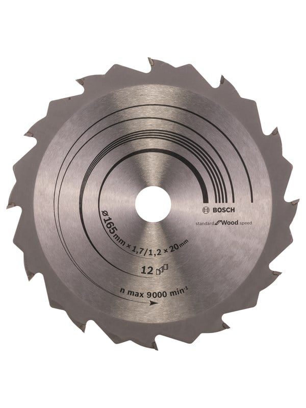 Bosch Rundsavsklinge Ø165xø165x1,7x20 12t Speedline - 2608642600