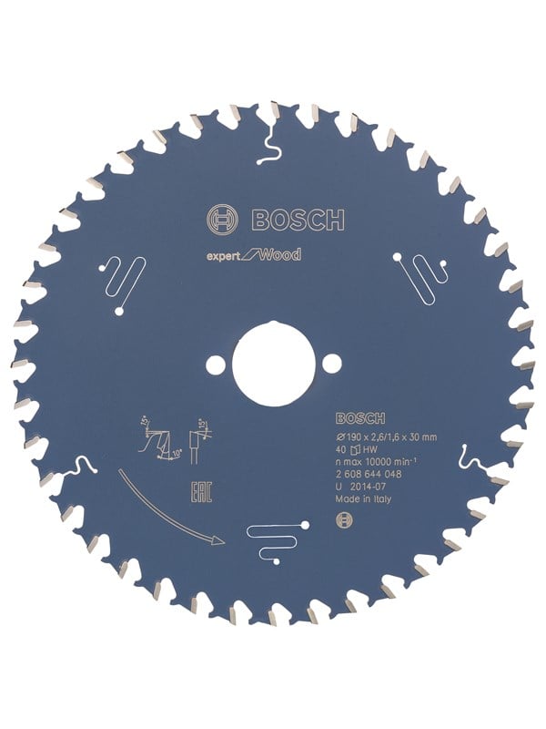 Bosch Rundsavsklinge 190x30x2.6mm 40t Exp Wood - 2608644048