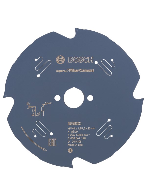 Bosch Rundsavsklinge Exp Fiber Cem 140x20mm 4t - 2608644120