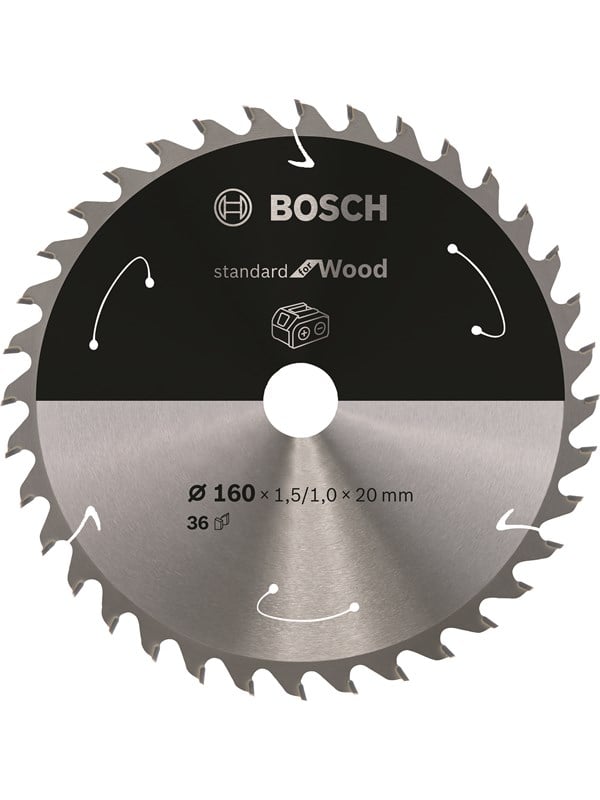 Bosch Standard for Wood-rundsavklinge til batteridrevne save 160x1,5/1x20 T36