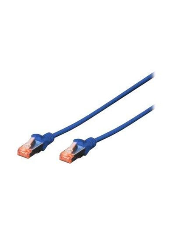 DIGITUS - Patchkabel - RJ-45 (han) til RJ-45 (han) - 25 cm - SFTP - CAT 6 - booted, halogenfri, knastfri - blå, RAL 5017