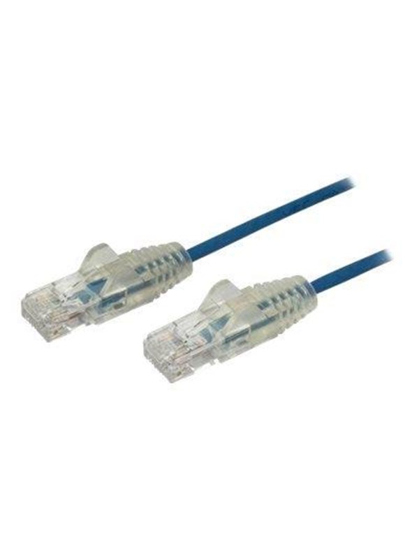 StarTech.com 2.5m CAT6 Cable - Blue Slim CAT6 Patch Cord - Snagless - LSZH - patch cable - 2.5 m - blue - Blå - 2.5m