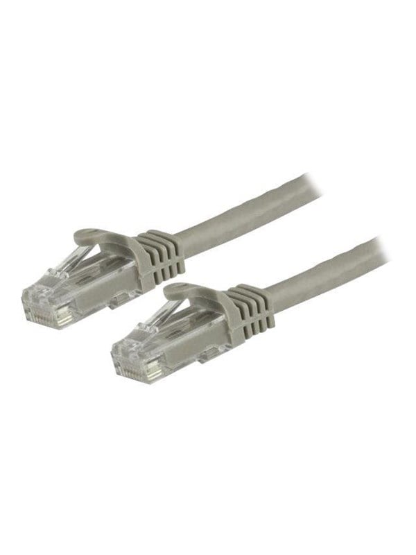 Startech 7.5m CAT6 Ethernet Cable, 10 Gigabit Snagless RJ45 650MHz 100W PoE Patch Cord, CAT 6 10GbE UTP Network Cable w/Strain Relief, Grey, Wiring is UL Certified/TIA - Category 6 - 24AWG (N6PATC750CMGR) - Patchkabel - RJ-45 (han) til RJ-45 (han) - 7.5 m - UTP - CAT 6 - knastfri - grå