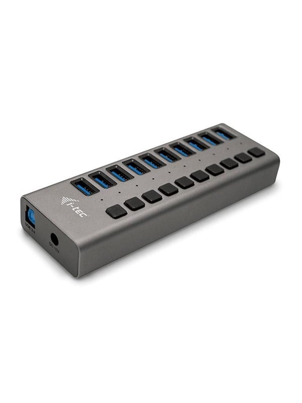 I-Tec USB-A Charging HUB 10 port + Power Adapter 48 W USB hub - 10 ports - Grå