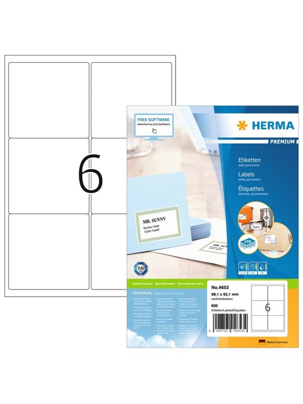 Herma etiket Premium 99,1x93,1 (600)