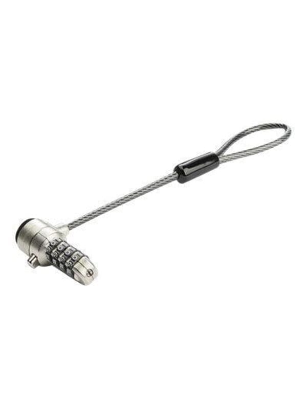 Startech Universal Laptop Cable Lock Expansion Loop, 6” (15cm) Anti Theft 4-Digit Combination K-Slot Lock, Computer Security Cable to Create Twin/Multi-Head Lock for Multiple Devices - Security Cable Loop (BRNCHLOCK) - Sikkerhedskabelslås - sort og sølv - 15 cm - TAA-kompatibel