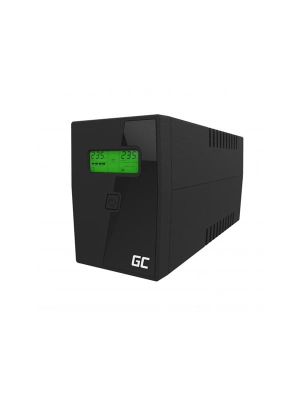 UPS strømforsyning - Green Cell Line-Interactive 0,6 kVA / 360 W med LCD og 2 Schuko