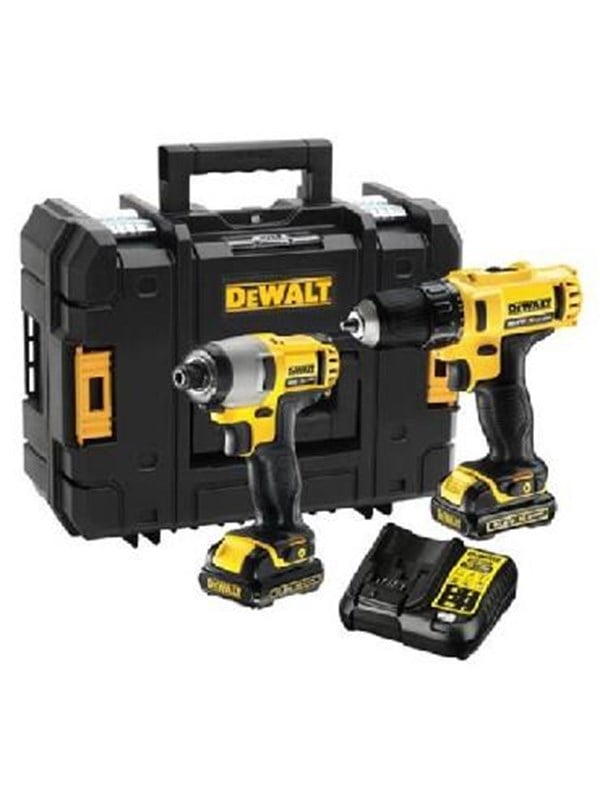 DeWALT DCK2062D2T 18 V kombisæt med bore-/skruemaskine og slagskruetrækker 2 x 2,0 Ah