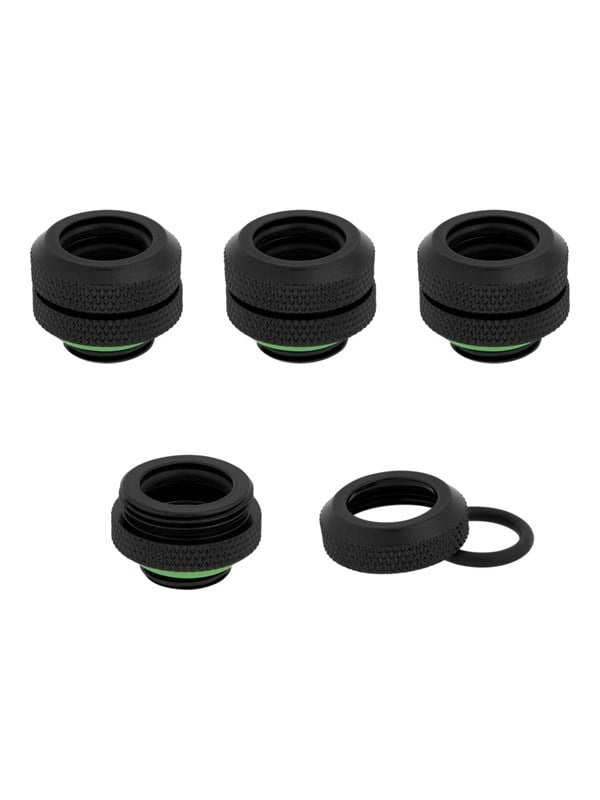 CORSAIR Hydro X Series XF Hardline 12mm OD Fitting Kølevæske system tilpasning 4-pack Sort