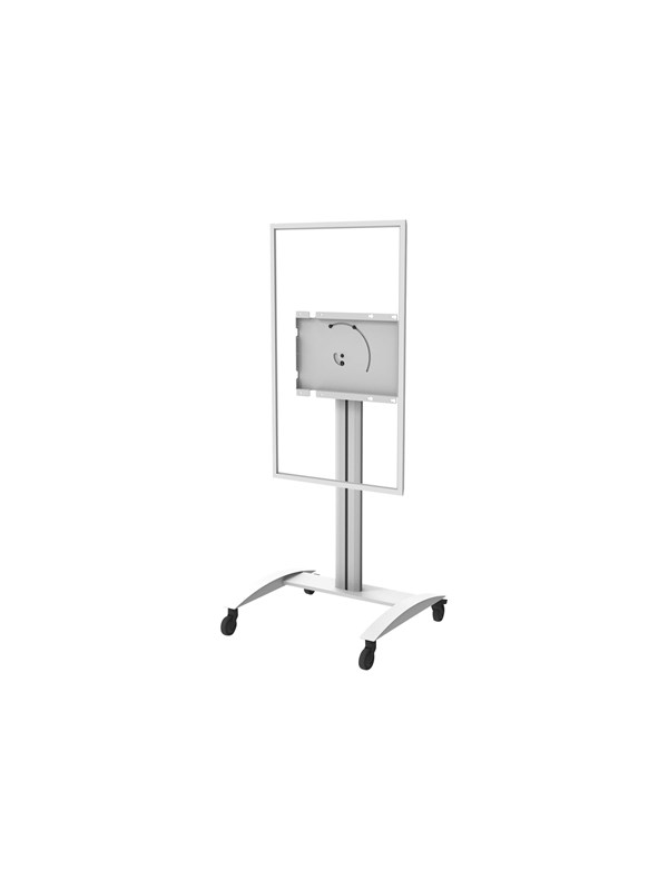 Peerless-AV SR560-FLIP2 - Vogn med hjul - for interaktivt fladt panel/LCD-display - aluminium - hvid glans - skærmstørrelse: 55, 65 - monteringsgræ