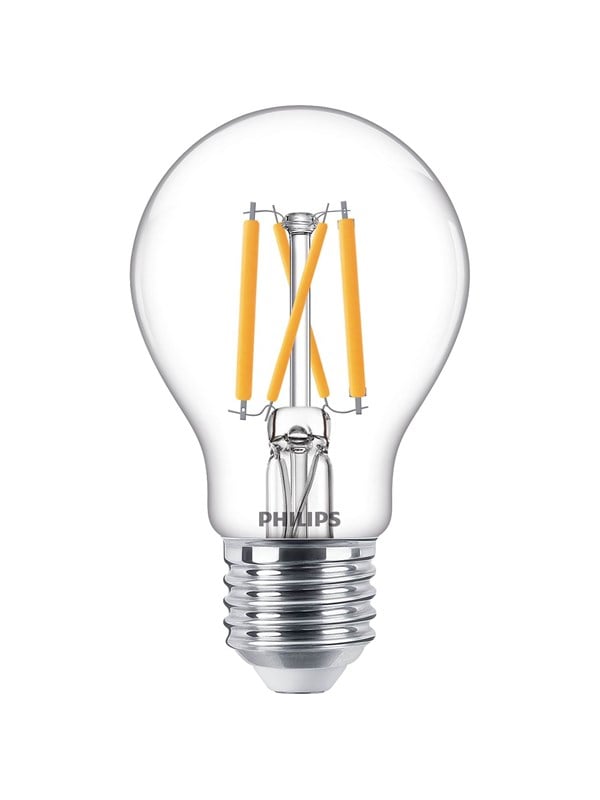 Philips LED pære Standard 5W/922-927 (40W) Klar WarmGlow Dæmpbar E27