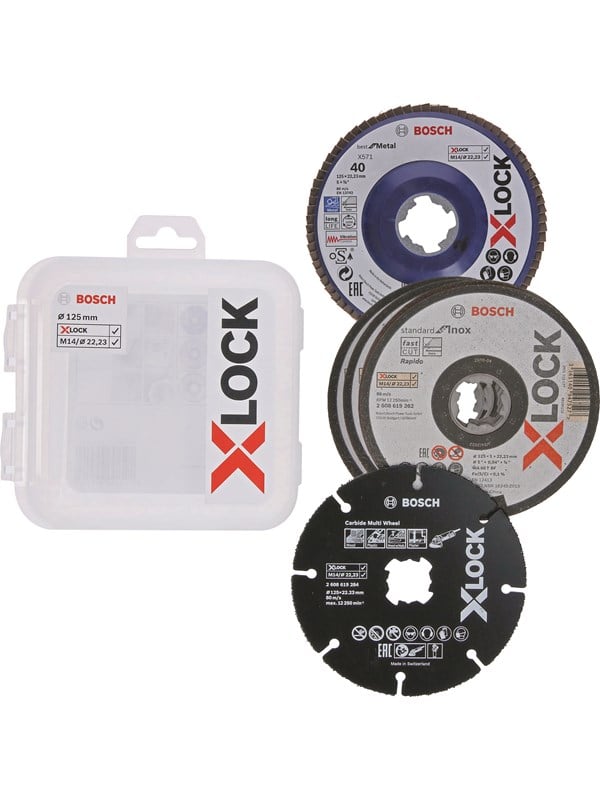 Bosch SKÆR-/SLIBE X-LOCK STARTSÆT 125MM 5 DELE