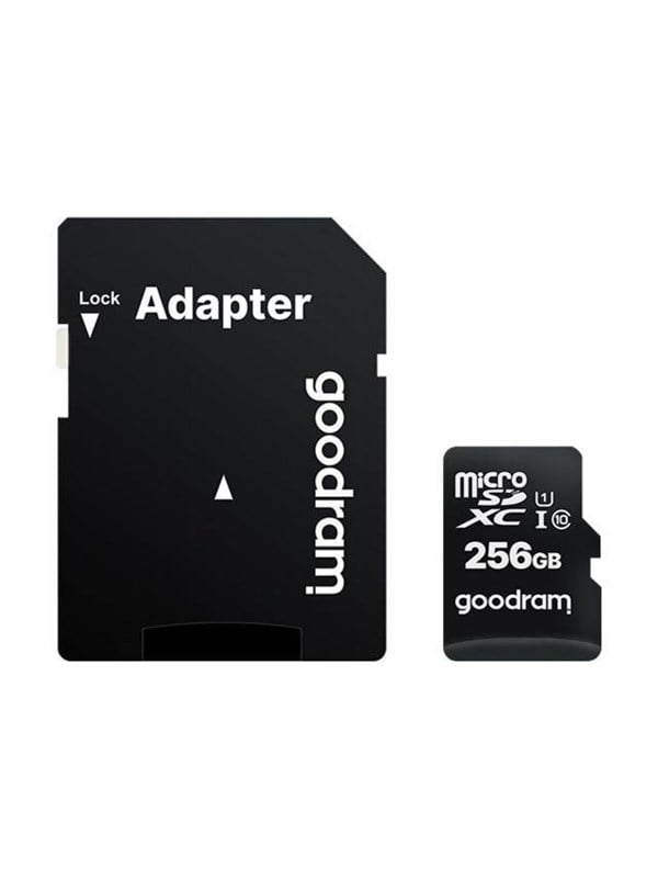 Hukommelseskort microSDXC 256 GB - Goodram M1AA UHS-I Class 10 med SD-adapter