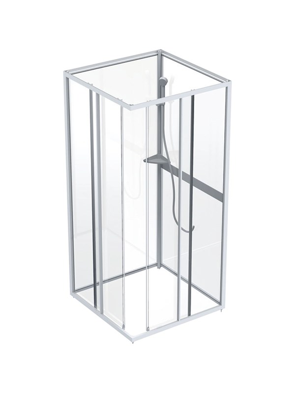 Contura Shower Next NKH brusekabine overdel, skydedør, 80x80 cm, klart glas