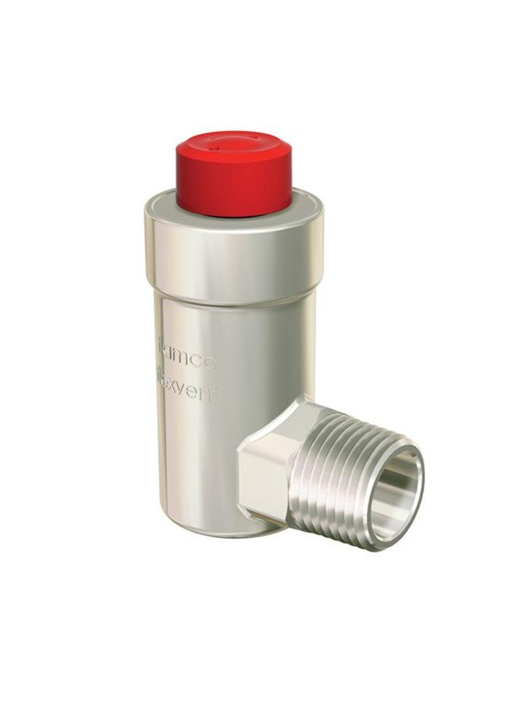 FLAMCO Automatisk luftudlader 1/2 vinkel forniklet. Tåler 50% glycol