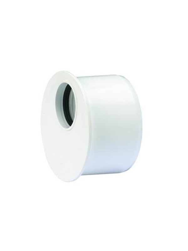 Wavin Wafix reduktion, kort, Ø75x50 mm, plast, hvid