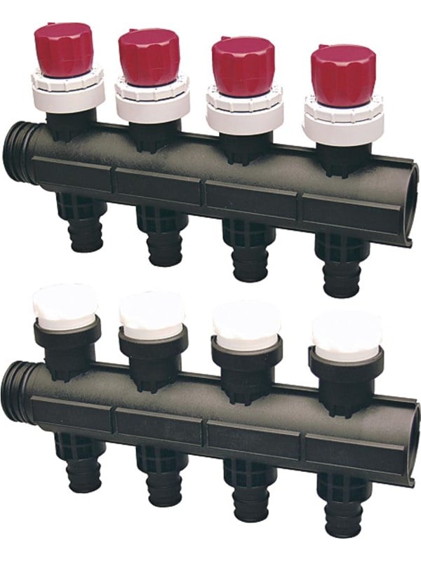 Uponor Vario PLUS GV fordelerrørssæt Q&E 1", 20x2,0 mm, 4 kredse