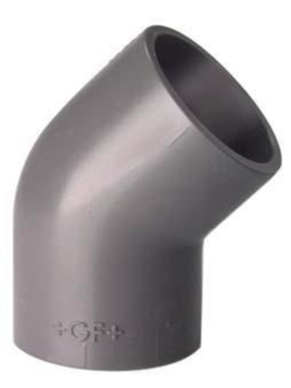 +GF+ Vinkel pvc 45° muffe/muffe 32 mm PN16