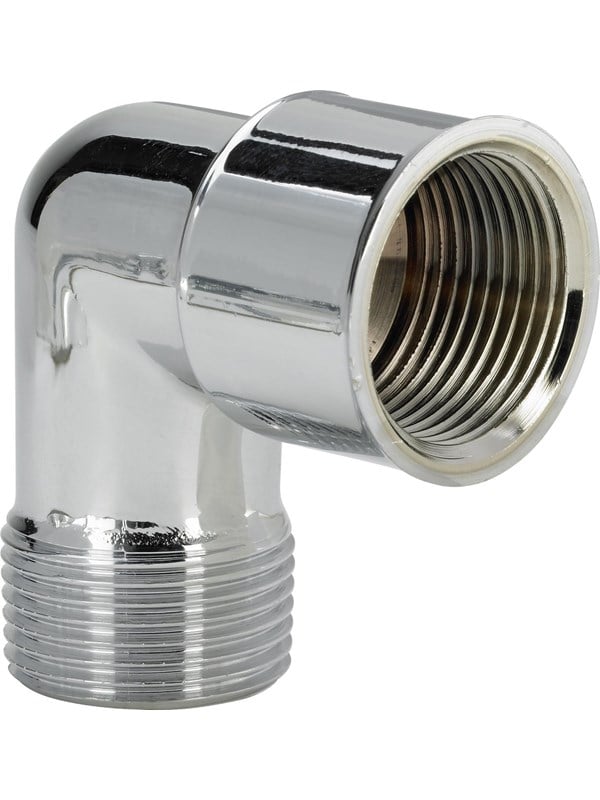 Forkromet messing vinkel 90 m. muffe/nippel, " x " - Viega