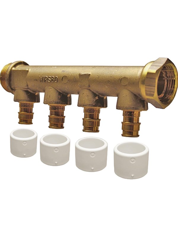 Uponor Quick & Easy DR fordelerrør 3 afgreninger 15 mm x 3/4´´