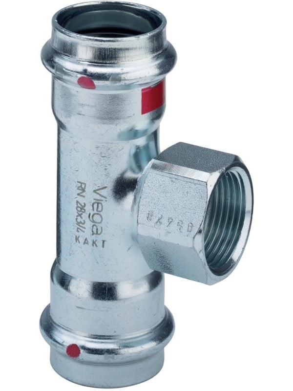 Viega Prestabo XL T-stykke 76,1 x 3/4" x 76,1 mm forzinket stål